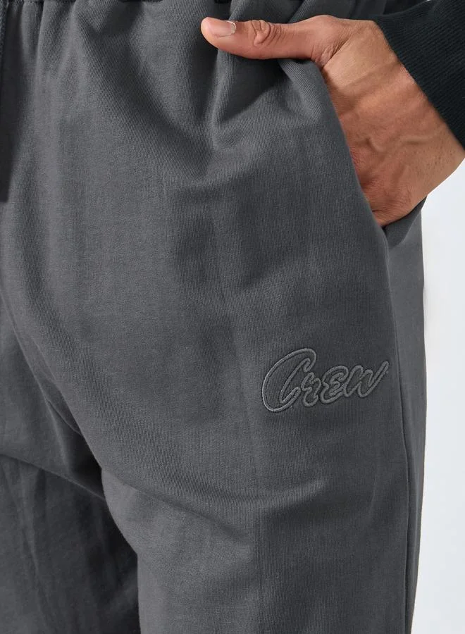 Styli Men Grey Terry Oversized Joggers